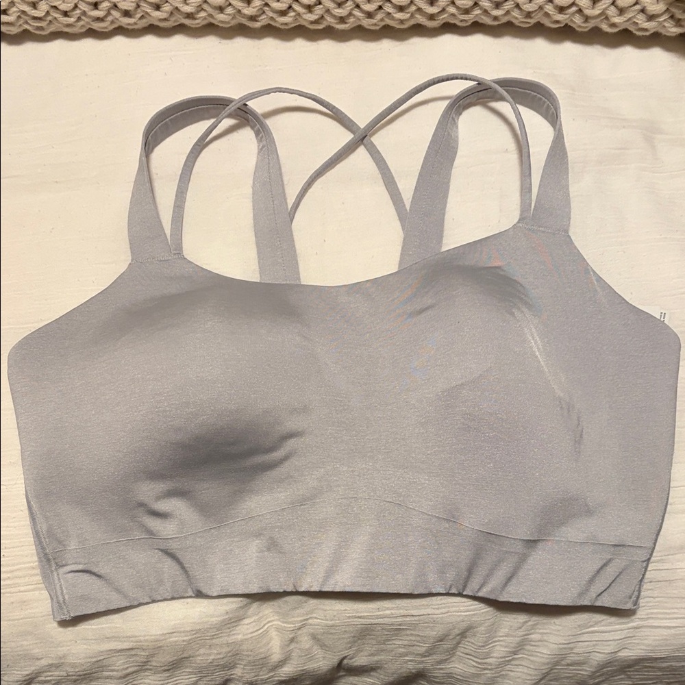 Lululemon light gray sports bra
